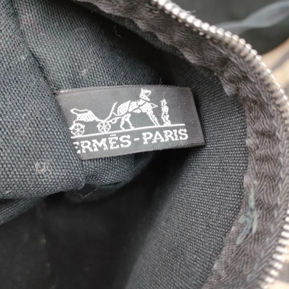 HERMES Striped 'Cannes' large Tote Fourre-tout bag + attached Hermès case - Picture 2 of 16